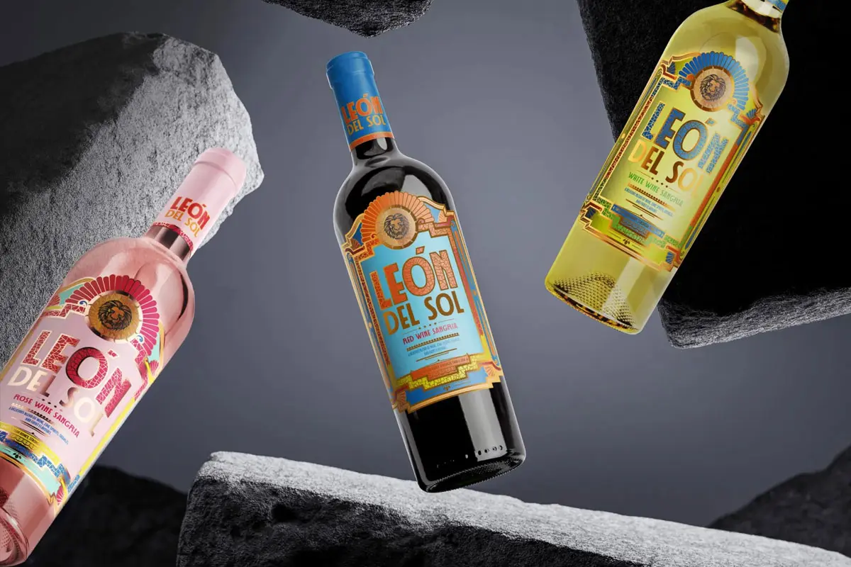 葡萄酒玻璃瓶包装设计 Leon Del Sol葡萄酒包装设计
