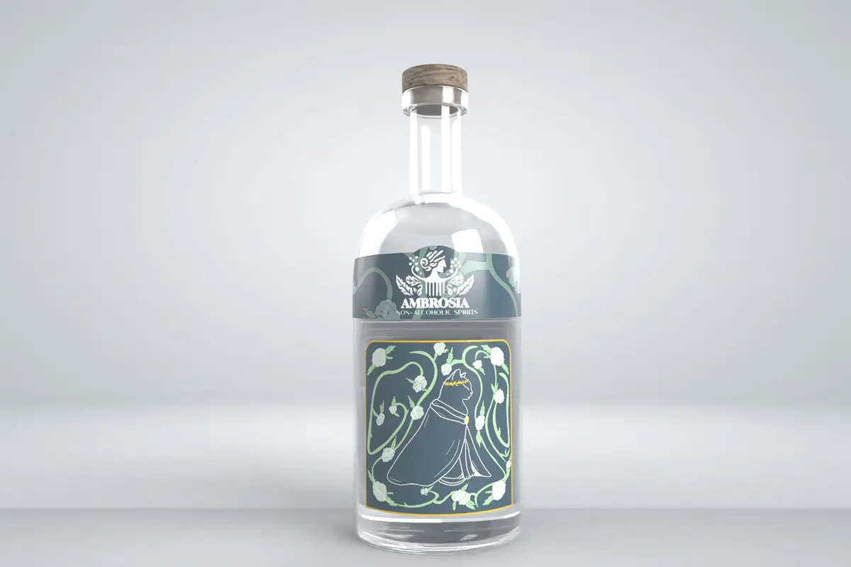 几何图形酒标设计