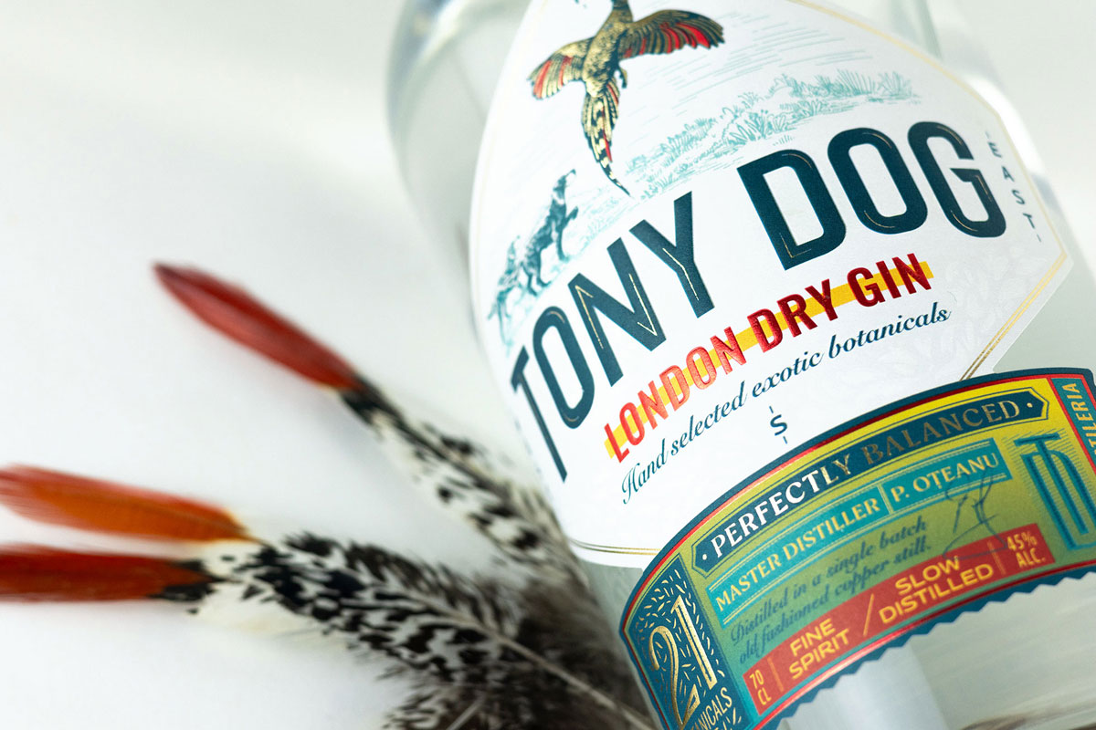 杜松子酒酒标设计 TONY DOG杜松子酒包装设计