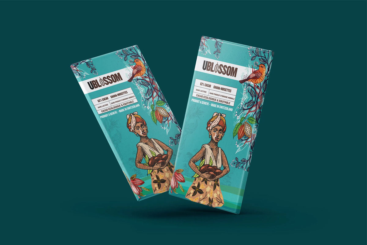 非洲文化包装纸设计 比利时UBLOSSOM巧克力包装设计
