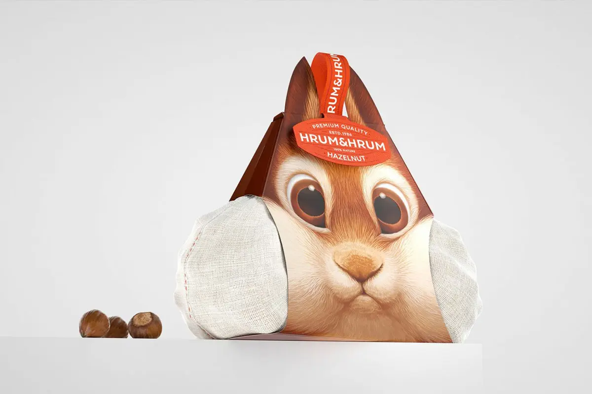 松鼠异形袋包装设计