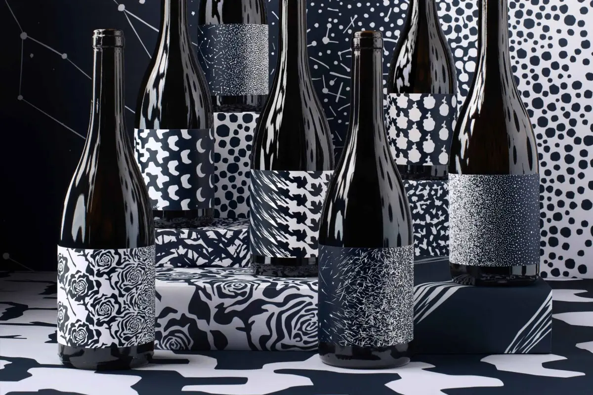 玫瑰星图插画包装设计 InterCellar葡萄酒包装设计