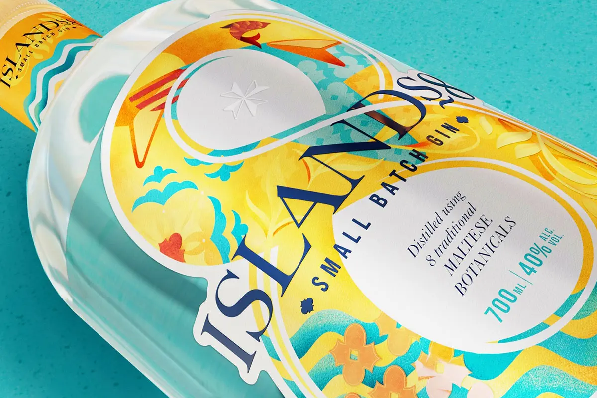 抽象8肌理包装设计 Islands8杜松子酒包装设计