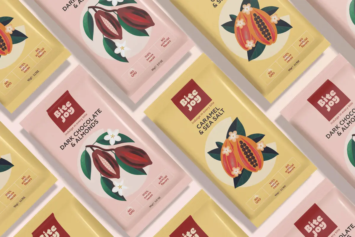 可可豆插画包装