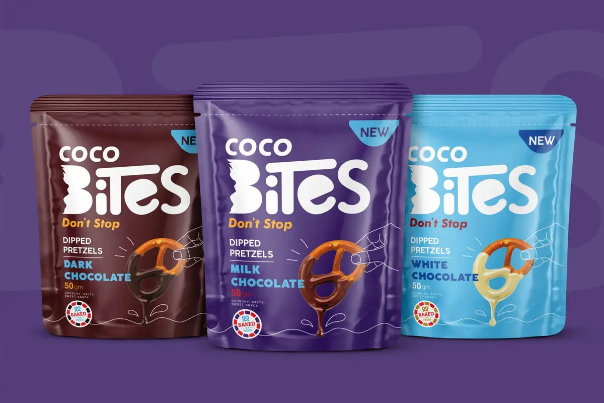 巧克力软膜包装设计 COCO BITES巧克力零食包装设计