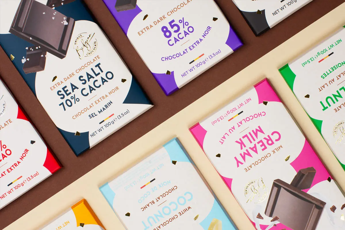 巧克力色块包装