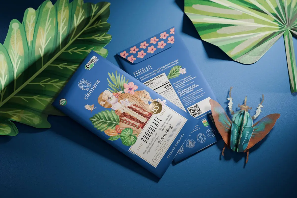 可可有机巧克力标签