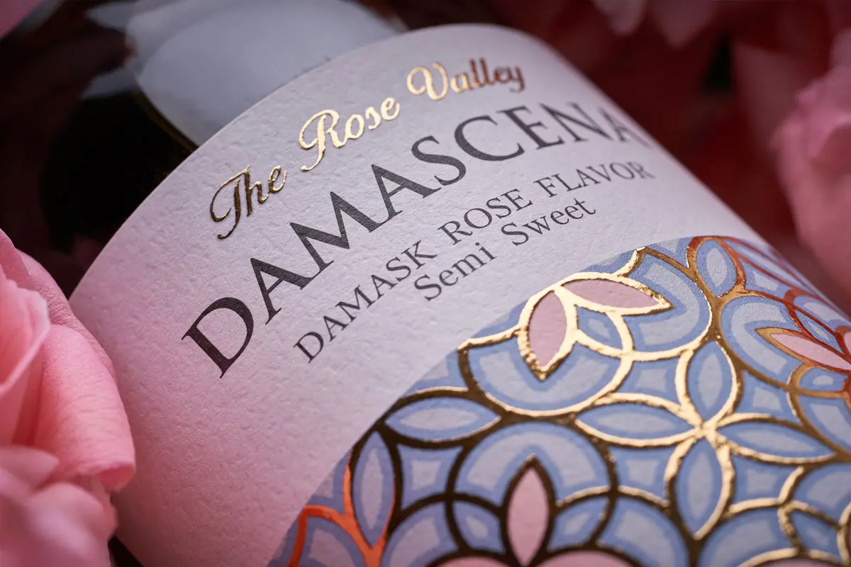 葡萄酒玻璃瓶包装设计 Damascena葡萄酒包装设计