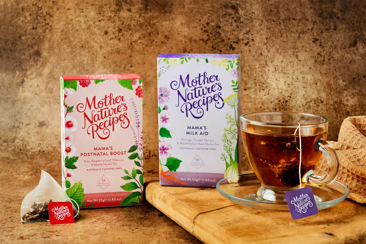 茶业包装盒设计 Mother Nature’s Recipes茶业包装设计