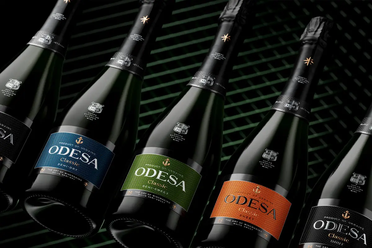 葡萄酒玻璃瓶包装设计 Odesa葡萄酒包装设计