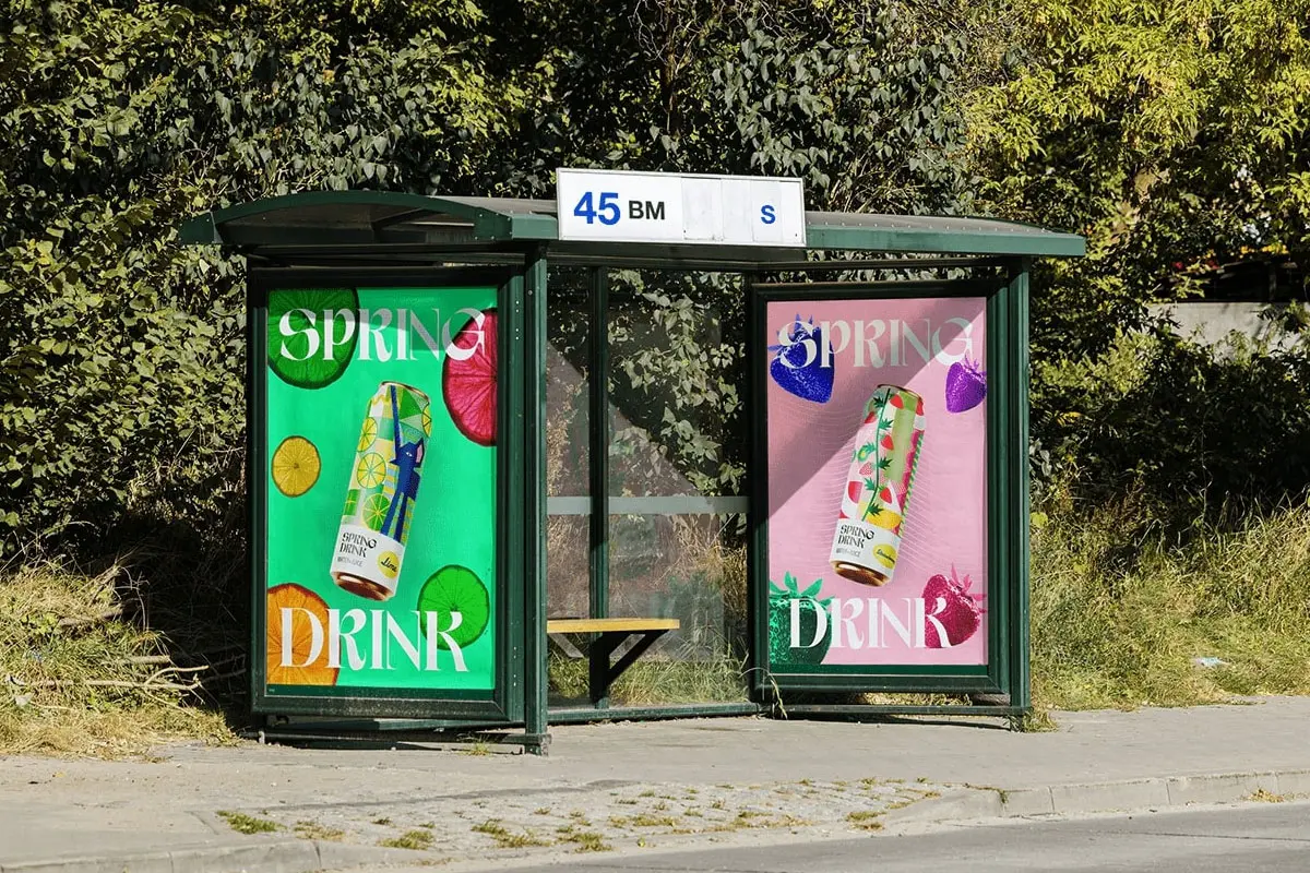 Spring Drink汽水海报设计
