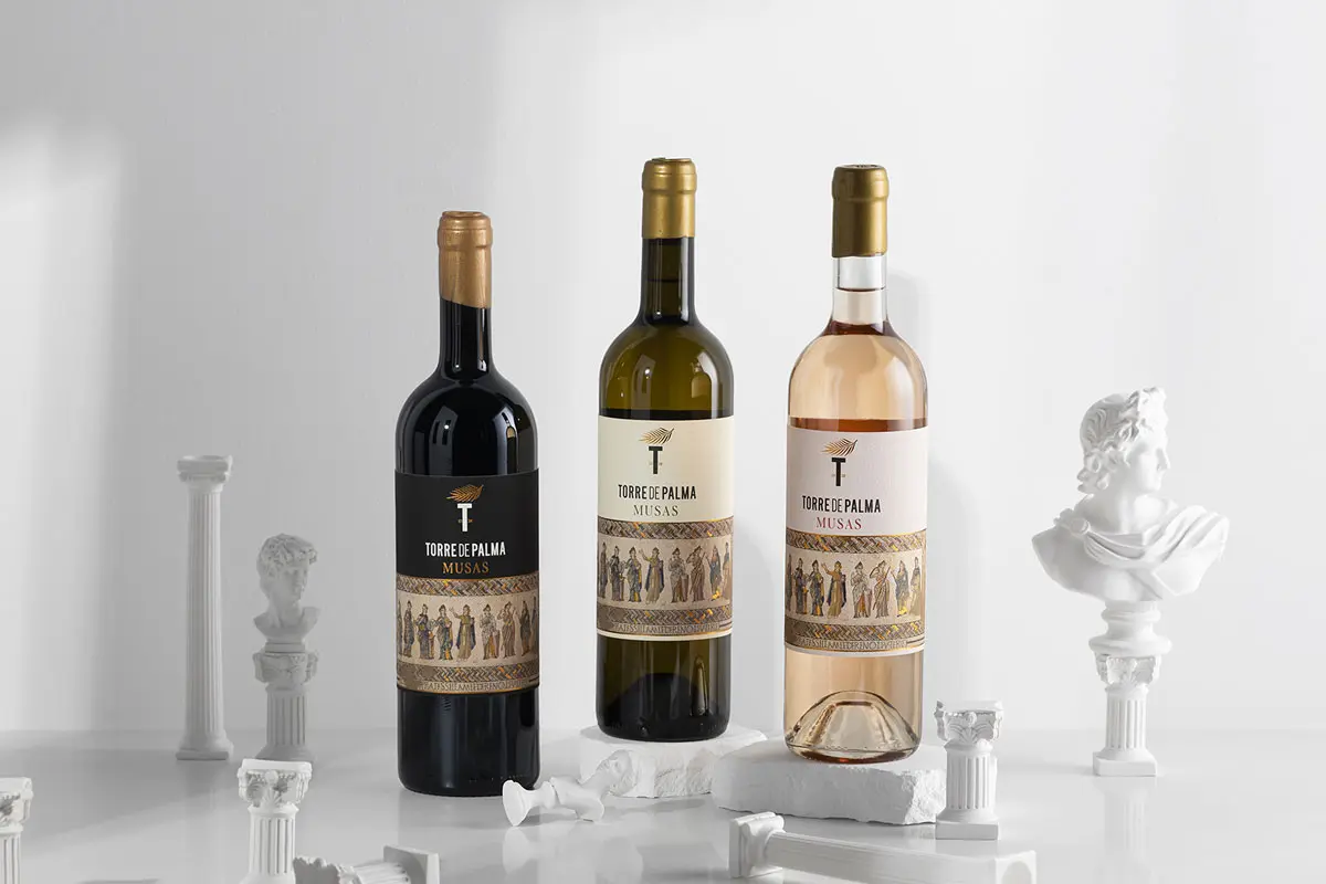 葡萄酒玻璃瓶包装设计 TORRE DE PALMA葡萄酒包装设计
