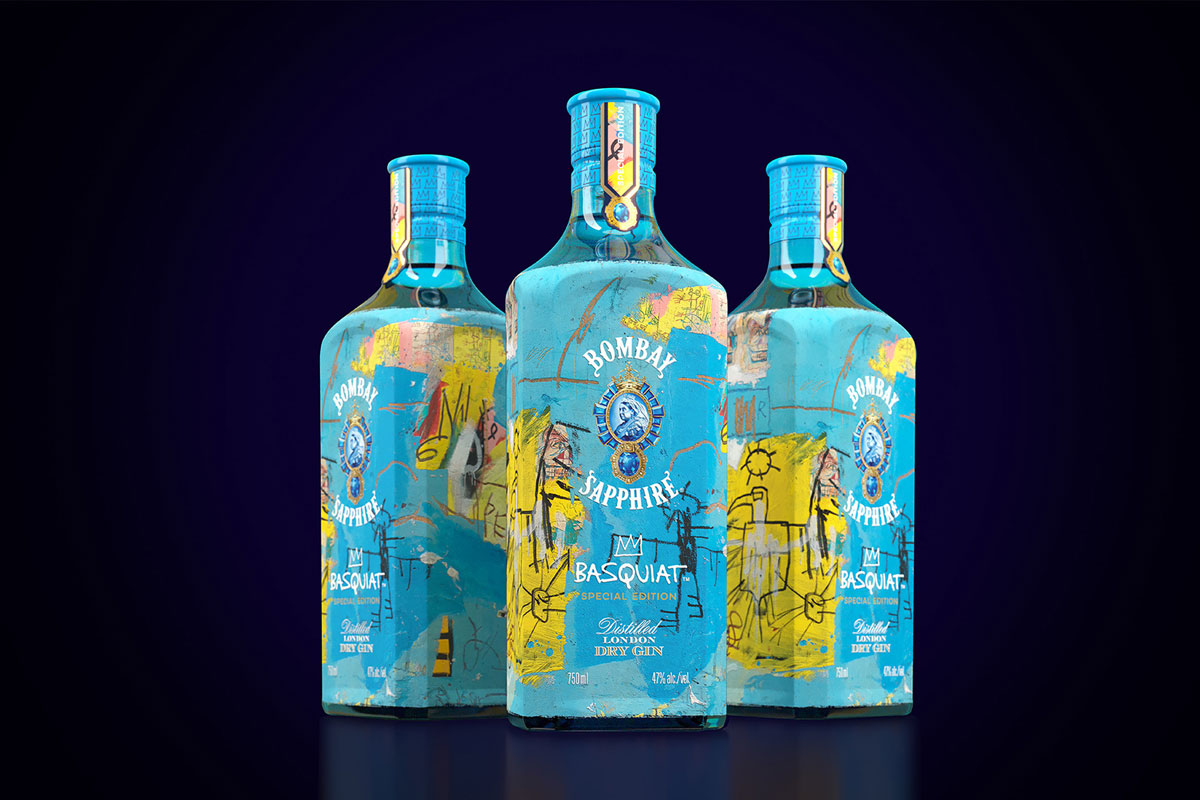 英国Bombay Sapphire杜松子酒包装设计-涂鸦元素设计