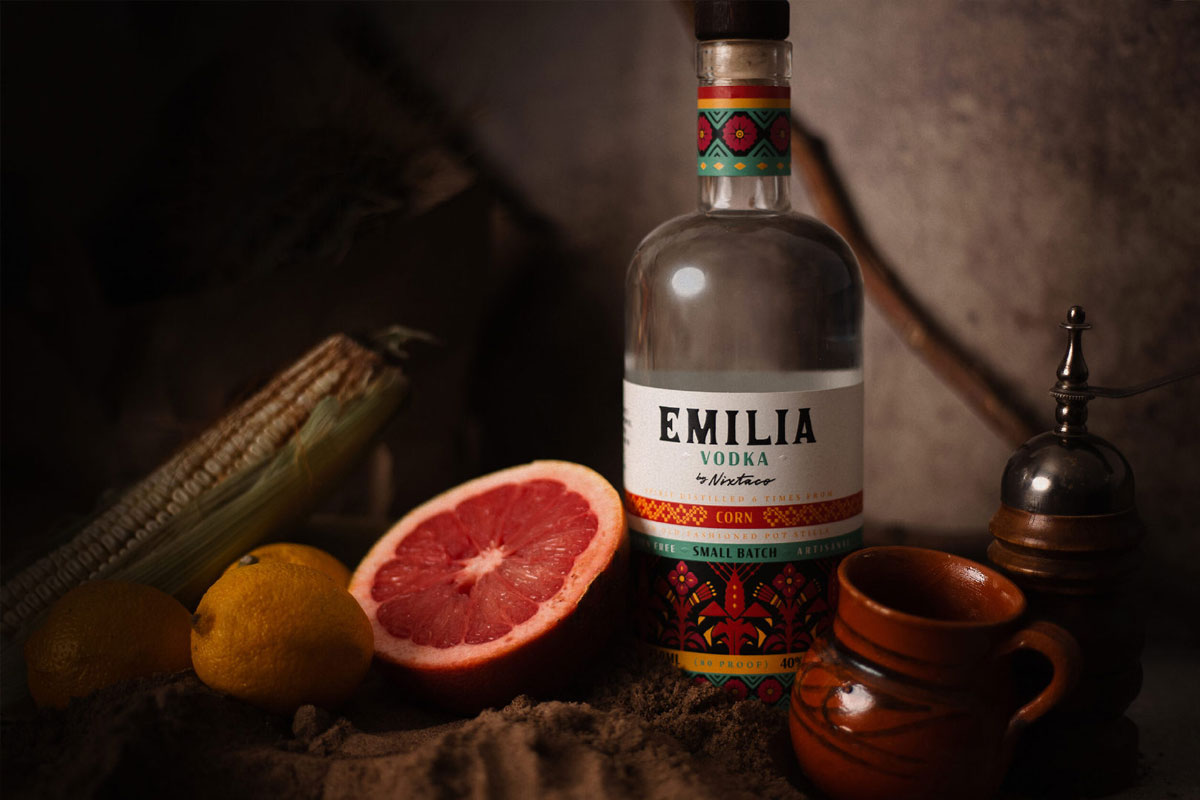 墨西哥Emilia伏特加包装-花纹元素设计