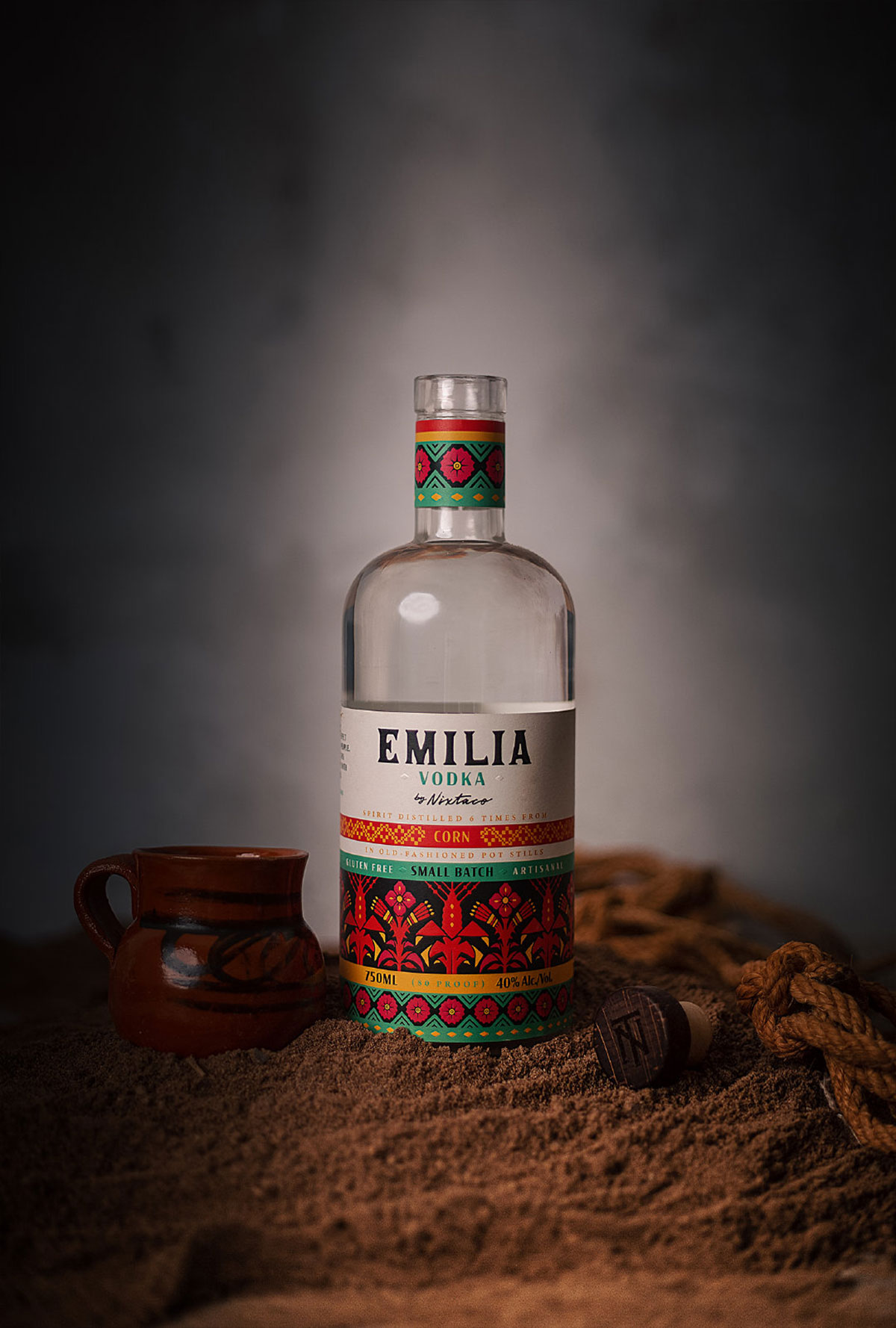 墨西哥Emilia伏特加包装-花纹元素设计