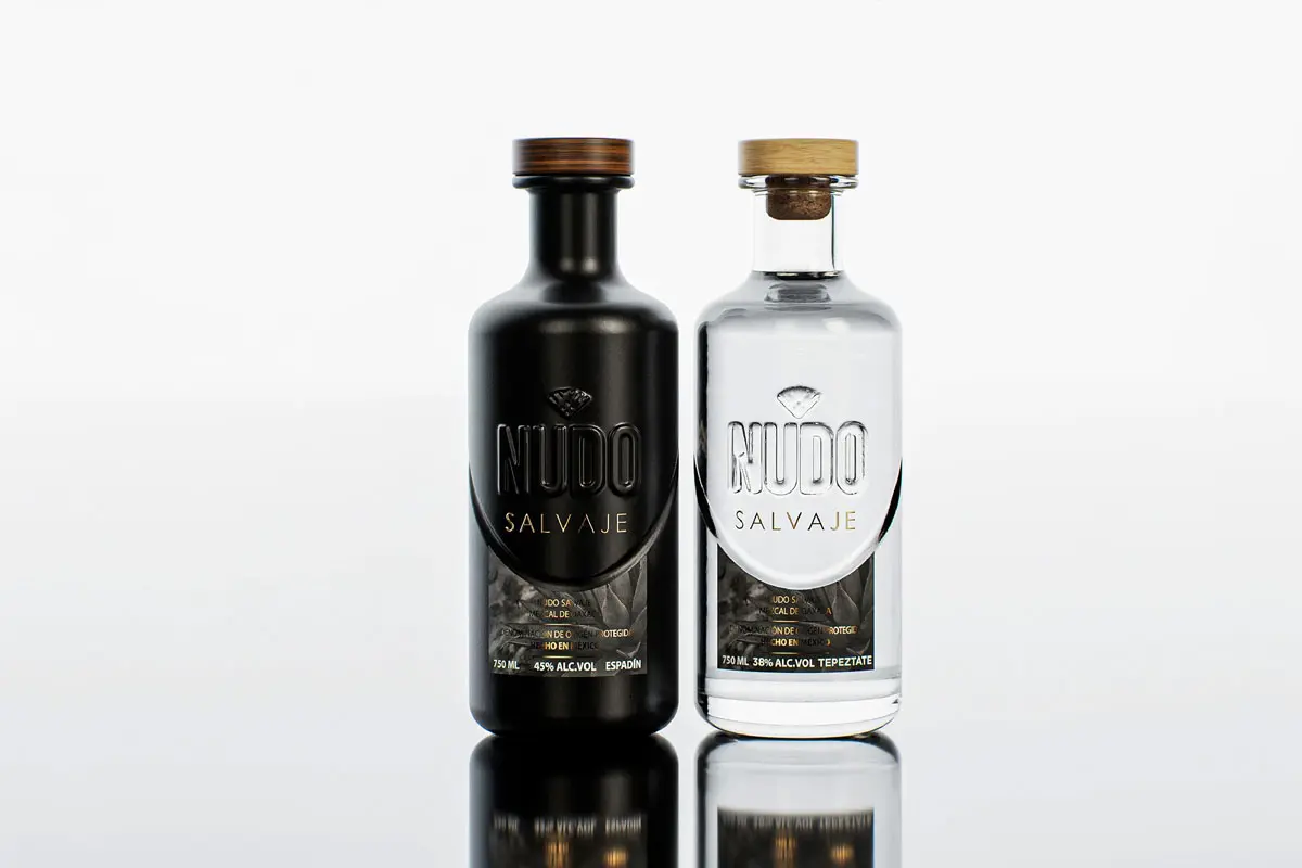 墨西哥NUDO龙舌兰酒包装设计-植物元素设计