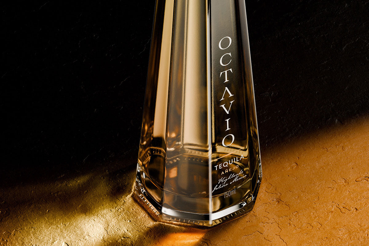 墨西哥Octavio Tequila龙舌兰酒包装设计-现代化元素设计