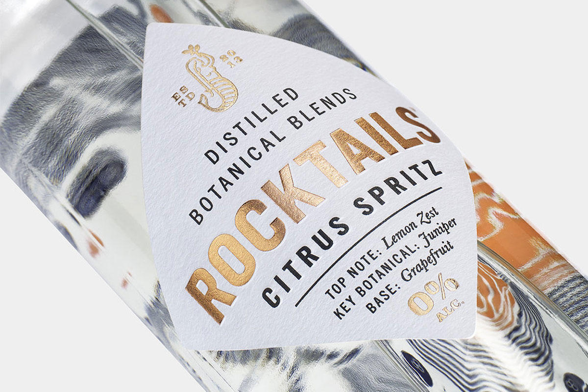 德国ROCKTAILS饮料包装设计-自然艺术元素设计